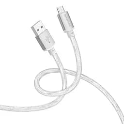 Кабель Borofone BX95 USB to MicroUSB 1 м серебристый