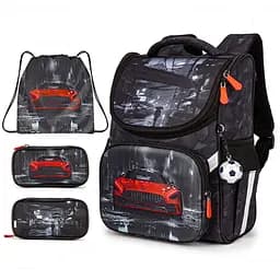 Ортопедичний шкільний рюкзак (ранець) School Standard 3 в 1 для дівчинки 570 гр 14,5 літрів Сірий