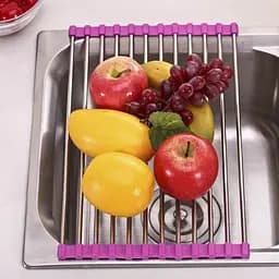 Сушилка для посуды на мойку (раковину) Kitchen Drainboard (Розовая) сушка посуды на раковине (ST)