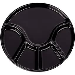 Тарілка для фондю Kela Anneli керамічна 21.5х2 см чорна (67404)