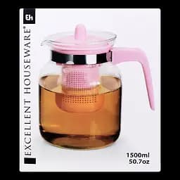 Заварник для чаю Excellent Houseware, 1500 мл, рожевый (850044)