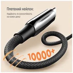 Дата кабель USB-C to USB-C 1.0m (PVC+Aluminum Alloy) (PD Fast Charging 240W) 5А black ColorWay (CW-CBPDCC069-BK) - мініатюра 9