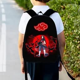 Рюкзак детский Аниме Наруто Итачи Итачи Учиха гендзюцу, 34х27см, городской ранец для мальчика с принтом (00342)