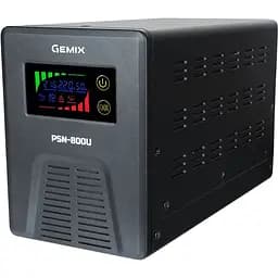 ДБЖ Gemix PSN-800U, 800VA/480W 12V/220V, 7/9/13A, 3xSchuko, без АКБ - мініатюра 2