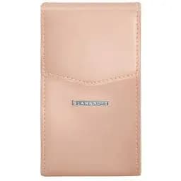 Вертикальна жіноча шкіряна сумка Mini рожева поясна / кроссбоді