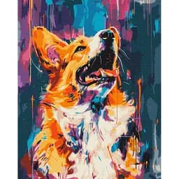 Картина по номерам Brushme Красочные корги 40x50 см