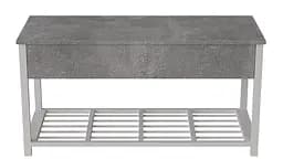 Банкетка з ящиком Ferrum-decor Дрейк 1 550x1000x400 метал Білий ДСП Бетон 16 мм (FRD-103058) - мініатюра 4