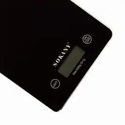 Кухонні настільні електронні ваги Sokany SK-19027 для зважування продуктів LCD-дисплей до 5 кг Чорний - мініатюра 3