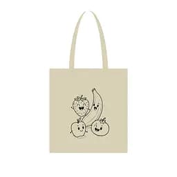 Екосумка для покупок "Фрукти" Bambi Сумка-шоппер 190CCT-6, 38 x 42 см (190г/м2)