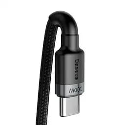 Кабель Baseus Cafule flash charging Cable Type-C toType-C PD2.0 100W 20V 5A 2m CATKLF-ALG1 Gray-Black - мініатюра 3