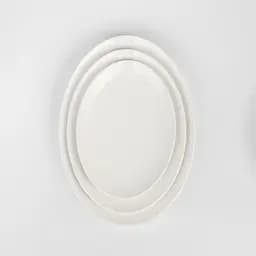 Тарілка МВМ My Home Перлина овальна 36x25.9 см біла (KP-93 L WHITE) - мініатюра 3