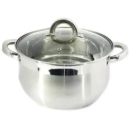 Кастрюля из нержавеющей стали Zauberg с крышкой 3.0 л сферическая (ZBY-3S)