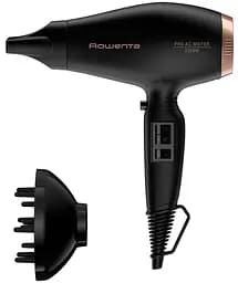 Фен Compact PRO+, 2200Вт, 2 режима, диффузор, иониз-я, холл. обдув, черный ROWENTA teh0017604
