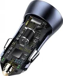 Автомобільний зарядний пристрій Baseus Golden Contactor Dual Quick Charger U+C 40W TZCCJD-0G Dark Grey - мініатюра 4