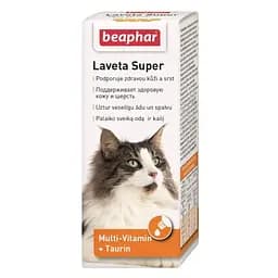 Витамины Beaphar Laveta Super от линьки для здоровой кожи и блестящей шерсти кошек, 50 мл