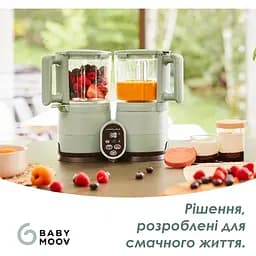 Блендер-пароварка Babymoov Nutribaby Glass селадон зелений (A001138) - мініатюра 12