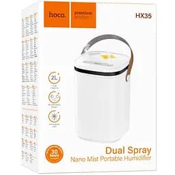 Зволожувач повітря Hoco HX35 Mist 2L double spray White - мініатюра 3
