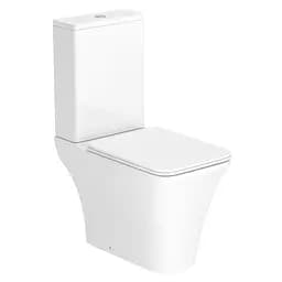 Унитаз напольный Imprese Elanta Rimless гор. выпуск, нижний подвод 3/4,5л, сиденье Duroplast Slim slow-closing white i11545, Белый