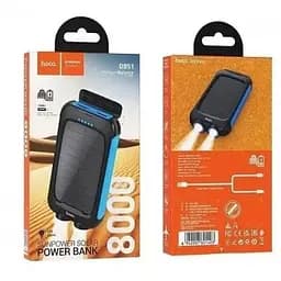 Зовнішній акумулятор Hoco DB51 8000mAh Sunpower solar power bank with light + сонячна панель 6942007621403 - мініатюра 5