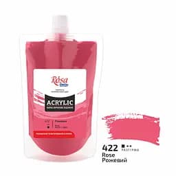 Фарба акрилова Rosa Studio Рожева 422, 200 мл