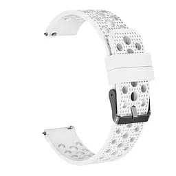 Ремінець для Samsung Galaxy Watch 4 40mm - білий ширина кріплення 20мм силікон Watchbands double (W38-8WB11073537) - мініатюра 2