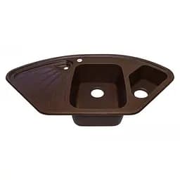 Кухонна мийка Adamant CONSENSUS mokko 1045x575x190 мм, кутова з крилом 104,5 см - мініатюра 2