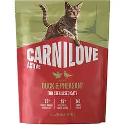 Сухий корм для стерилізованих котів Carnilove Active Duck & Pheasant Sterilised качка і фазан 400 г
