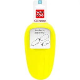 Універсальний посуд для тварин WAUDOG Silicone Поїлка-насадка на пляшку 165х90 мм жовта (50778) - мініатюра 3