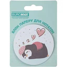 Блок паперу для нотаток Buromax Penguin з клейким шаром 70х70 мм 30 аркушів в асортименті (BM.2381-74) - мініатюра 3