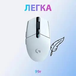 Бездротова миша Logitech G305 Lightspeed Wireless White (910-005291) - мініатюра 5