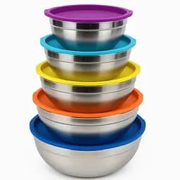 Миски з кришками набір 5 штук 18-26 см