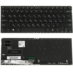 Клавіатура для ноутбука ASUS (UX430 series) rus, black, без фрейма, підсвічування клавіш