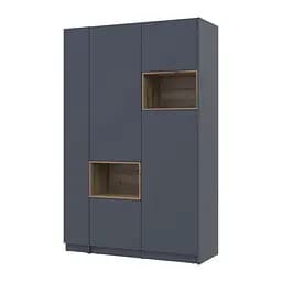 Шкаф для одежды с нишей и этажеркой Doros Дейл Графит/Дуб Эвок 2 ДСП 143.2х52х220 (44900335)