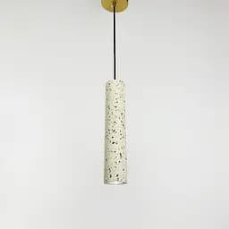 Підвіс Terrazzo Cylinder Long із білим бетонним плафоном 30х6 см Line.F MJ 163-60*300 WT - мініатюра 2