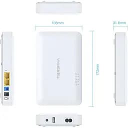 ДБЖ Marsriva DC UPS для роутерів KP6 Max 240VAC 3xDC+PoE24V1A+USB OUT, 2x5V/9V/12V2.5A 18W 20000mAh - мініатюра 5
