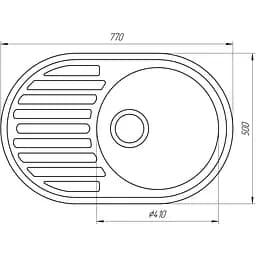 Гранітна мийка Globus Lux Ohara мокко 770x500мм 000023497, Сірий - мініатюра 6