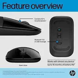 Комп'ютерна мишка HP Z3700 Dual Wireless/Bluetooth Silver (758A9AA) - мініатюра 7