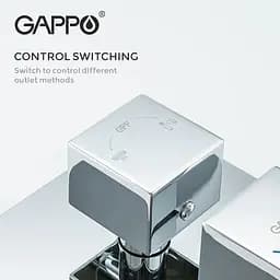 Душова система прихованого монтажу Gappo G7107-40, вилив - перемикач на лійку, 3-функції, хром, Хром - мініатюра 6