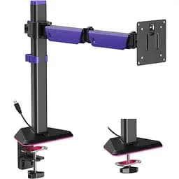 Настільне кріплення для монітора Gamepro MAG101V RGB 17`-40` Black/Violet [148276] - мініатюра 2