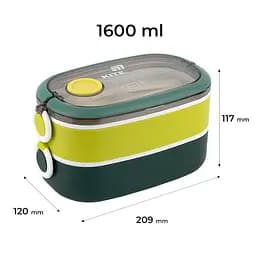 Ланчбокс Kite подвійний з наповненням зелений 1.6 л (K25-1181-3) - мініатюра 2