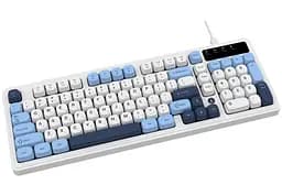 Клавиатура игровая проводная Ajazz AF-GB-98 USB White-Blue - мініатюра 4