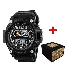 Наручний годинник чоловічий 012BKUAGD Тризуб золото Чорні + Коробка Patriot acs0030999