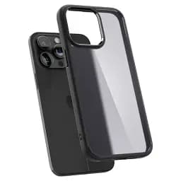 Прозорий чохол Spigen Ultra Hybrid Frost Black для iPhone 15 Pro (ACS06709) - мініатюра 2