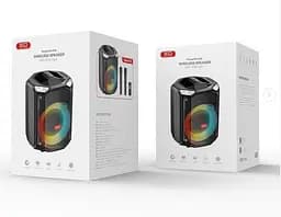 Портативна акустика XO F48 Dual Wheat 8" Phantom RGB Bluetooth Speaker караоке 40W бездротова - мініатюра 7