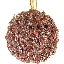 Ялинкова прикраса Куля 10 см коричнева (66-133)