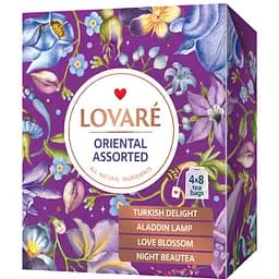 Уцінка. Чай чорний Lovare Assorted 4 види 64 г (32 шт. х 2 г)  