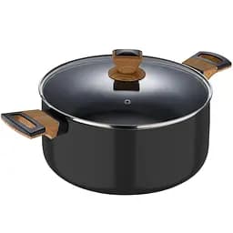 Кастрюля Bergner Earth Black с крышкой 6 л 28 см (BG-32037-BK)