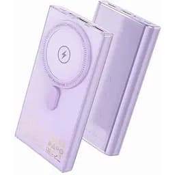 Аккумулятор внешний магнитный Hoco Q22 Taurus 10000mAh MagSafe фиолетовый (6942007612166)