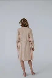 Халат для вагітних та годуючих матусь Soft&Lace для майбутніх мам 2XL Мамин Дім бежевий - мініатюра 3