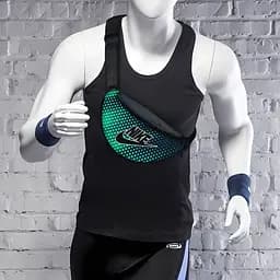 Сумка-бананка Nike чоловіча/жіноча спортивна 32×16 см з розширювачем поясна сумка або сумка через плече (3733) - мініатюра 2
